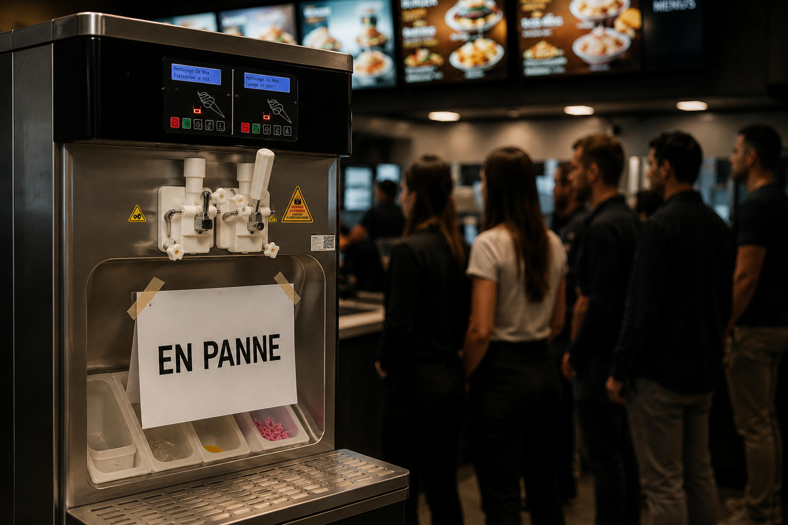 Machine en panne